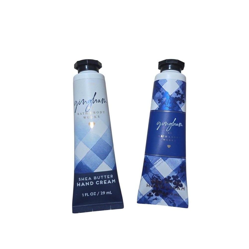Bath & Body Works Gingham Blue Shea Butter Hand Cream 1oz 29mL Lot Of 2 Travel